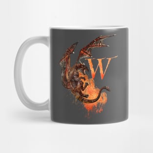 Drachen Buchstabe W Mug